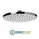 Soffione Doccia MINIMAL diam.20 piatto in ABS lusso, cromato con 50 getti in silicone autopulenti e anticalcare Abs Cromato Reme