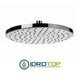 Soffione Doccia MINIMAL diam.20 piatto in ABS lusso, cromato con 50 getti in silicone autopulenti e anticalcare Abs Cromato Reme