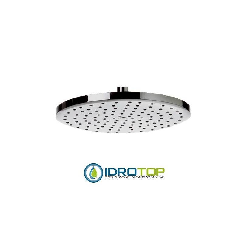 Soffione Doccia MINIMAL diam.20 piatto in ABS lusso, cromato con 50 getti in silicone autopulenti e anticalcare Abs Cromato Reme
