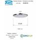 Soffione Doccia MINIMAL diam.20 piatto in ABS lusso, cromato con 50 getti in silicone autopulenti e anticalcare Abs Cromato Reme