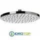 Soffione Doccia MINIMAL diam.25 piatto in ABS lusso, cromato con 50 getti in silicone autopulenti e anticalcare Abs Cromato Reme