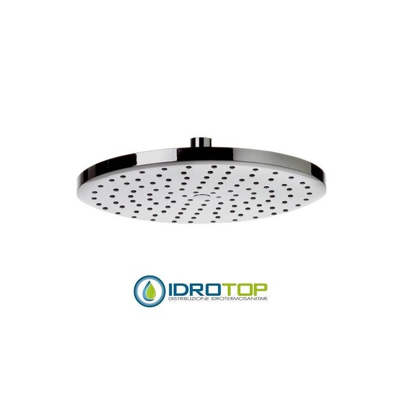 Soffione Doccia MINIMAL diam.25 piatto in ABS lusso, cromato con 50 getti in silicone autopulenti e anticalcare Abs Cromato Reme