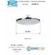 Soffione Doccia MINIMAL diam.25 piatto in ABS lusso, cromato con 50 getti in silicone autopulenti e anticalcare Abs Cromato Reme