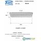 Soffione Doccia RETTANGOLARE 35x25 con 140 getti in silicone autopulenti e anticalcare, bianco lucido e cromato Abs Bicolore Rem