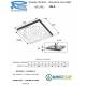 Soffione Doccia SQUARE 23x23 cm con 104 getti in silicone anticalcare Ottone Cromato-Satinato 