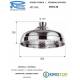 Soffione Doccia a PIOGGIA  diametro 20 cm - Ideale per situazioni di bassa pressione. Ottone Cromato Remer