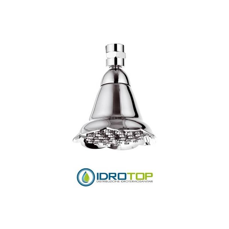 Soffione Doccia BELL a pioggia 30 GETTI con snodo Ottone Cromato Remer