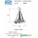 Soffione Doccia BELL a pioggia 30 GETTI con snodo Ottone Cromato Remer