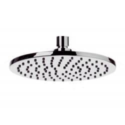 Soffione Doccia MINIMAL diam.20 piatto con getti in silicone morbido Ottone Cromato Remer