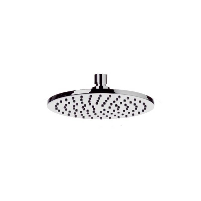 Soffione Doccia MINIMAL diam.20 piatto con getti in silicone morbido Ottone Cromato Remer