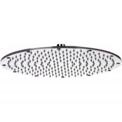 Soffione Doccia a PIOGGIA PIATTO diametro 35 cm, a snodo, 216 getti in silicone anticalcare, Ottone Cromato Remer