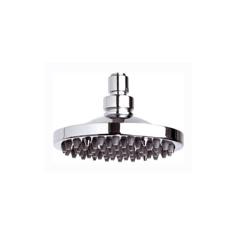 Soffione Doccia PIOGGIA RAIN diametro 15 cm con 60 getti con terminale getti in silicone,autopulente,a snodo Ottone Cromato Reme