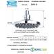 Soffione Doccia PIOGGIA RAIN diametro 15 cm con 60 getti con terminale getti in silicone,autopulente,a snodo Ottone Cromato Reme