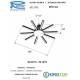 Soffione Doccia SUN a pioggia 66 GETTI diametro 18 cm con snodo OttoOttone Cromatone Cromato Remer