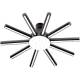 Soffione Doccia SUN a pioggia 114 GETTI diametro 25 cm con snodo Ottone Cromato Remer