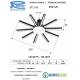 Soffione Doccia SUN a pioggia 114 GETTI diametro 25 cm con snodo Ottone Cromato Remer