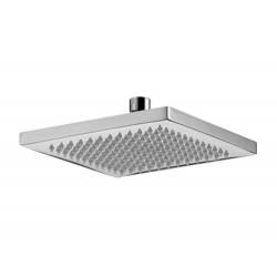 Soffione Doccia SQ 20X20 cm con 144 getti in silicone soffice autopulente anticalcare Ottone Cromato Remer