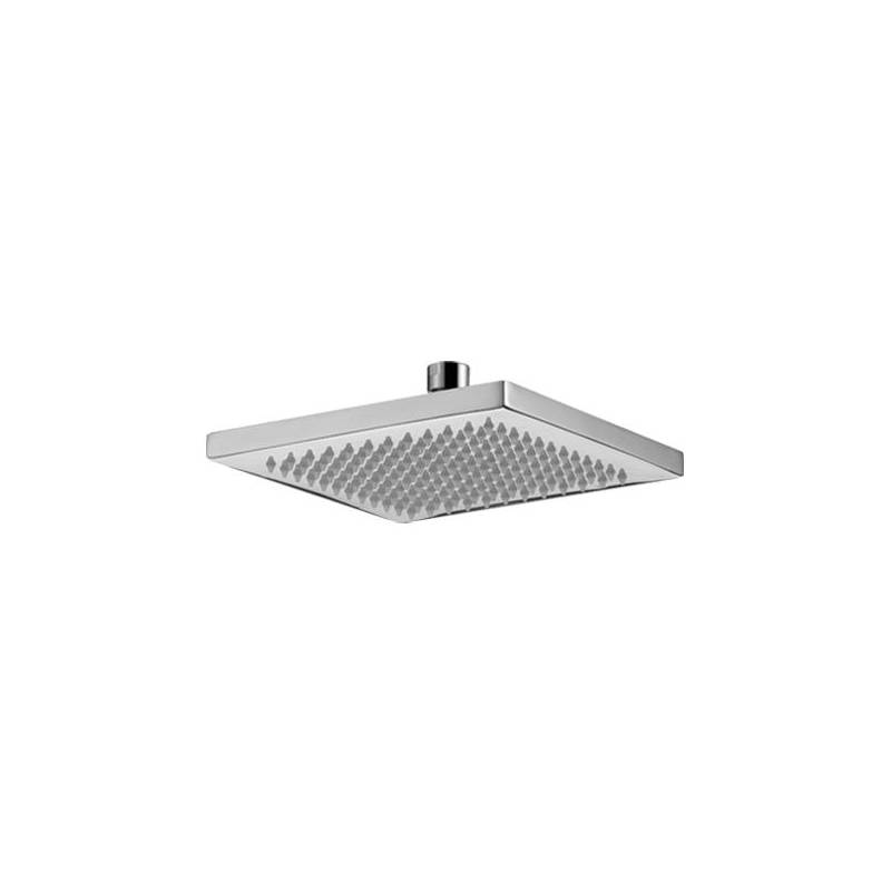 Soffione Doccia SQ 20X20 cm con 144 getti in silicone soffice autopulente anticalcare Ottone Cromato Remer