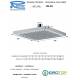 Soffione Doccia SQ 20X20 cm con 144 getti in silicone soffice autopulente anticalcare Ottone Cromato Remer