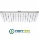 Soffione Doccia a PIOGGIA QUADRATO piatto 30x30cm con 144 getti in silicone anticalcare, a snodo Ottone Cromato Remer