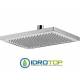 Soffione Doccia a PIOGGIA RETTANGOLARE 24x14 cm a snodo, con 128 getti in silicone anticalcare Ottone Cromato Remer