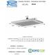 Soffione Doccia a PIOGGIA RETTANGOLARE 24x14 cm a snodo, con 128 getti in silicone anticalcare Ottone Cromato Remer