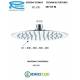 Soffione Doccia diam.20 cm Ultrapiatto in acciaio Inox Lucidato Remer