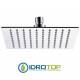 Soffione Doccia 20x20 cm Ultrapiatto in acciaio Inox Lucidato Remer