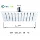 Soffione Doccia 20x20 cm Ultrapiatto in acciaio Inox Lucidato Remer