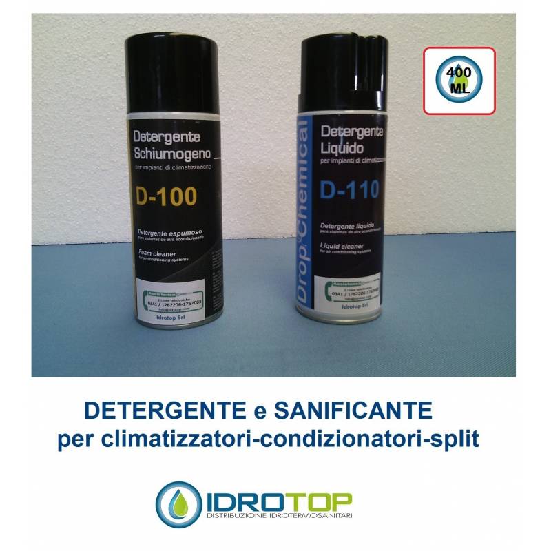 Detergente e Disinfettante per Split e Aria Condizionata,Trattamento Igienizzante fai da te 400 ml