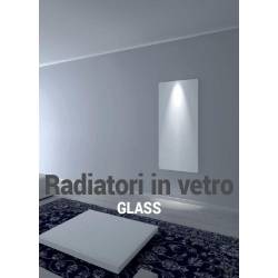 Radiatore in Vetro CORNER H150 x L 60 cm colore BIANCO minimo ingombro-Ponsi Scaldasalviette