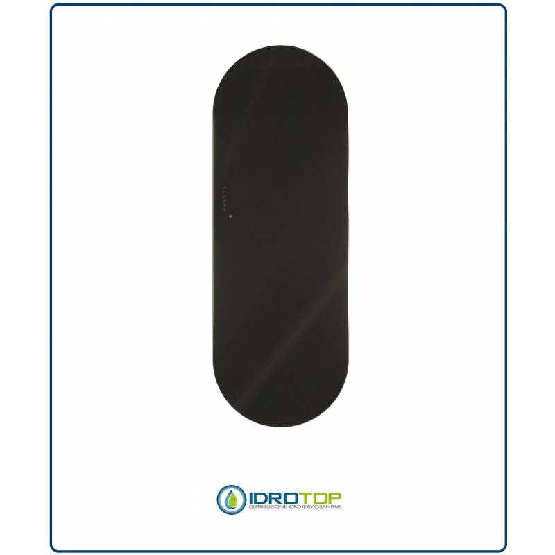 Radiatore in Vetro ELETTRICO ROUND colore NERO minimo ingombro-Ponsi Scaldasalviette