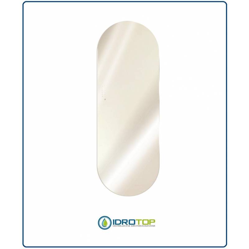 Radiatore in Vetro ELETTRICO ROUND colore BIANCO minimo ingombro-Ponsi Scaldasalviette
