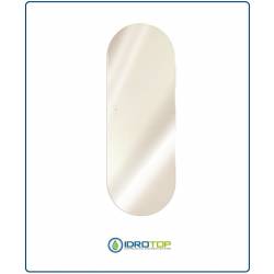 Radiatore in Vetro ROUND H138 x L 50 cm colore BIANCO minimo ingombro-Ponsi Scaldasalviette