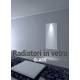 Radiatore in Vetro ROUND H166 x L 60 cm colore BIANCO minimo ingombro-Ponsi Scaldasalviette