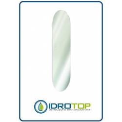 Radiatore in Vetro ROUND H166 x L 60 cm colore SPECCHIO minimo ingombro-Ponsi Scaldasalviette