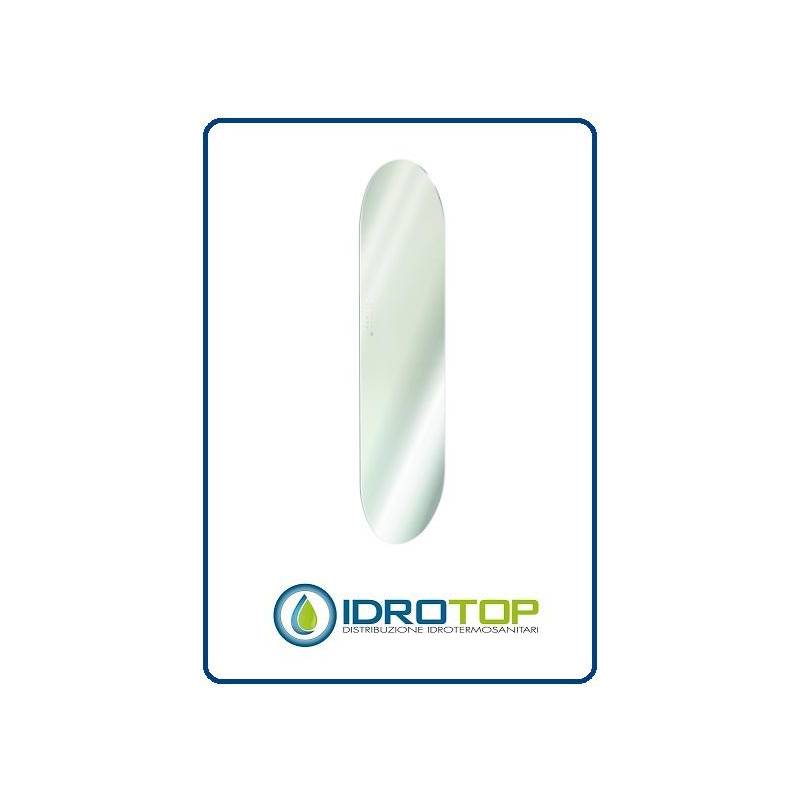 Radiatore in Vetro ROUND H166 x L 60 cm colore SPECCHIO minimo ingombro-Ponsi Scaldasalviette