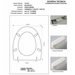 Copriwater Pozzi Ginori SELNOVA 3  ROSA R.G.  Cerniera Cromo-Sedile-Asse Wc 
