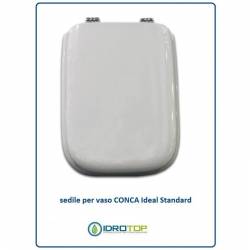 Copriwater Ideal Standard  CONCA BIANCO  Cerniera Cromo-Sedile-Asse Wc