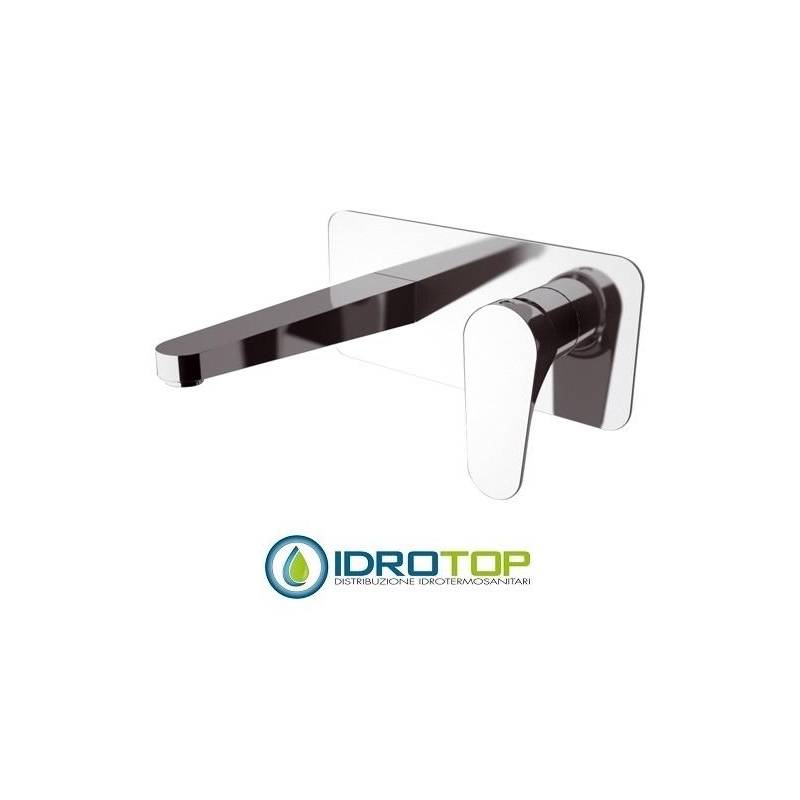 Miscelatore CLASS LINE  LAVABO incasso con piastra rettangolare in ottone cromato Cromato Remer