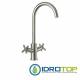 Miscelatore 304 INOX LAVELLO con canna alta a C in tubo e girevole Inox Remer
