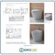 VASO e BIDET filo muro PAVIMENTO   serie VENICE
