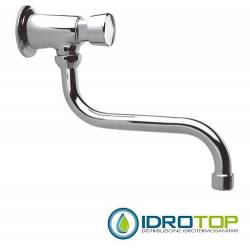 Rubinetto TEMPOR LAVABO temporizzato, con canna "S" cromato Remer