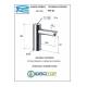 RUBINETTO TEMPOR TOUCH LAVABO temporizzazione elettronica, minimale quadrato, cromato Remer