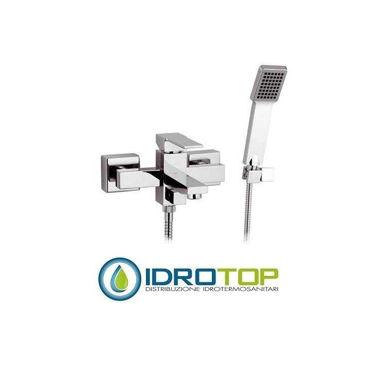 Miscelatore QUBIKA VASCA ESTERNO con doccia Duplex cromato Remer