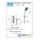 Miscelatore QUBIKA  VASCA /LAVABO monoforo con deviatore integrato e kit doccia cromato Remer