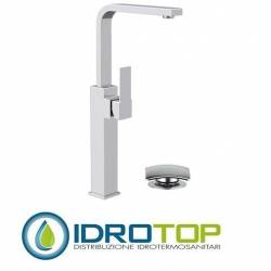 Miscelatore QUBIKA  LAVABO alto con canna corta a "U" cromato Remer