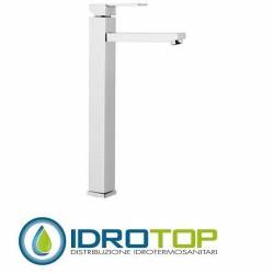Miscelatore QUBIKA  LAVABO EXTRA ALTO XL senza scarico cromato Remer