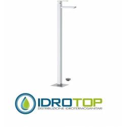 Miscelatore QUBIKA  LAVABO monocomando da pavimento cromato Remer