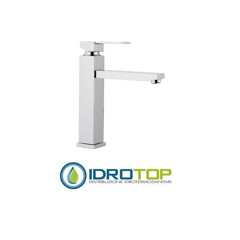 Miscelatore QUBIKA LAVELLO monocomando per lavello, corpo quadrato cromato Remer